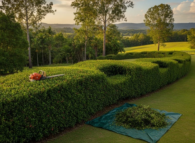 Hedge Trimming performed by Darwin Arborist in the Darwin
